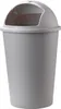 A gray plastic trash can with a domed lid and a swing opening. Produktbild-Vorschau