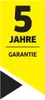 A yellow banner with black text indicating "5 JAHRE GARANTIE" (5 YEARS WARRANTY). Produktbild-Vorschau