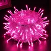 A coiled string of pink LED lights. Náhľad obrázku produktu