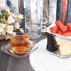 Glastasse Tasse Kaffeetasse Teetasse mit Untertasse aus Produktbild-Vorschau 3