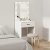 vidaXL Toaletný stolík so zásuvkami biely 50 x 41 x 135 cm Náhľad obrázku produktu 2