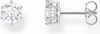 A pair of silver stud earrings with clear cubic zirconia stones, shown against a white background. Produktbild-Vorschau
