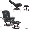 MCombo Relaxsessel mit Hocker, 360°drehbarer Fernsehsessel Produktbild-Vorschau 3