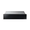 A product shot of a black and silver warming drawer against a white background. Voir les images du produit