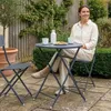 Klapptisch ‘Sande’ rund Stahl 71 x Ø62 cm Schwarz Produktbild-Vorschau 5