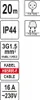 Prodlužovák bubnový 4zásuvky IP44 16A 20 m Náhled obrázku produktu 8