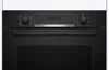 A front view of a black built-in oven. Produktbild-Vorschau