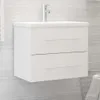 vidaXL Vanity Unit White 60x38,5x48 cm Dřevěný materiál Náhled obrázku produktu 2