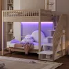 Flieks Etagenbett 140x200cm mit Stauraumtreppe, Kinderbett Produktbild-Vorschau 1