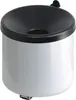 A white cylindrical wall-mounted ashtray with a black funnel-shaped top. Produktbild-Vorschau
