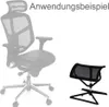 A product image showing an office chair and a separate ottoman, with text indicating it's an application example. Náhled obrázku produktu