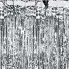 Lametta Vorhang 100x200cm Silber Produktbild-Vorschau 4