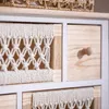 Kommode Makramee Holz & Textil 56x77cm 8 Schubladen Produktbild-Vorschau 6