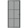 vidaXL Innentür 93x201,5 cm Schwarz ESG-Glas und Aluminium Produktbild-Vorschau 4