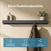 doporro Wandgarderobe mit Ablage, Garderobenleiste 80 cm Produktbild-Vorschau 2