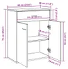 vidaXL Kredens dębowy Artisan 60x30x75 cm materiał Podgląd zdjęcia produktu 7