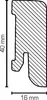 Sockelleiste Fußleiste 16 x 40  Echtholzfurnier Wenge Produktbild-Vorschau 3