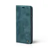 A teal-colored flip case for a smartphone, shown from the side. Produktbild-Vorschau