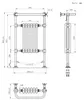 Conventionele handdoekradiator – 950 mm x 570 mm – Productafbeelding-voorbeeld 5