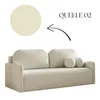 DEKORI Skandinavisches Sofa MALVA – 3-Sitzer Stoffsofa mit Produktbild-Vorschau 3
