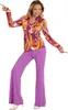 70er Bluse Orchideen Größe: S-M Produktbild-Vorschau 2