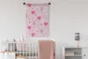 MuchoWow® Wandteppich Wandbehang Ballon - Muster - Rosa Produktbild-Vorschau 2