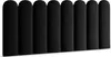 A row of black, upholstered wall panels. Anteprima dell’immagine prodotto