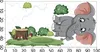 Wandaufkleber fürs Kinderzimmer – Elefant Safari für Produktbild-Vorschau 3