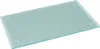 A rectangular glass cutting board with four clear feet on a white background. Produktbild-Vorschau