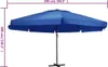 vidaXL Slnečník s hliníkovým stožiarom 500 cm Azure Blue Náhľad obrázku produktu 5