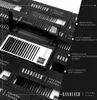 A collection of Nanolash Volume Lashes packaging and product trays, with descriptive text highlighting product features. Produktbild-Vorschau