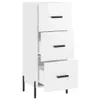 vidaXL Sideboard Hochglanz-Weiß 34,5x34x90 cm Holzwerkstoff Produktbild-Vorschau 5