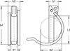 Rohrklappstecker (Klappsplint) DIN11023 für ø 12x55mm Stahl Produktbild-Vorschau 2