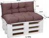 Cuscini per pallet marrone|Seduta 120x60 + schienale Anteprima dell’immagine prodotto 2