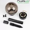 Sada 4 solárnych záhradných svietidiel LUMILED, LED guľa, Náhľad obrázku produktu 7