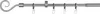 A curtain rod with rings on a white background. Produktbild-Vorschau