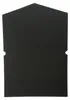 A black, shield-shaped object with a pointed top and two small notches on the sides. Produktbild-Vorschau