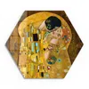 DEQORI Glasbild Echtglas 40x35 cm 'Der Kuss von Gustav Produktbild-Vorschau 1