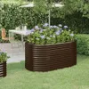 vidaXL Hochbeet Verzinkter Stahl 152x80x68 cm Braun Produktbild-Vorschau 2