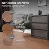 A living room scene with a chair and a dresser, showcasing flooring samples. Náhled obrázku produktu