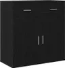 Buffet vidaXL noir aspect chêne 78 x 38 x 80 cm en Voir les images du produit 2