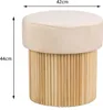 Samthocker aus Holz Beige Produktbild-Vorschau 5
