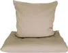 Mikrofaser Seersucker Bettwäsche Uni 135x200 80x80 beige: Produktbild-Vorschau 2