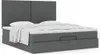 vidaXL Ottoman-Bett mit Matratze Dunkelgrau 180x200 cm Produktbild-Vorschau 4