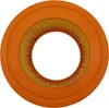 Top-down view of an orange and yellow circular air filter against a white background. Produktbild-Vorschau