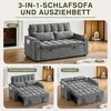 Schlafsofa 3-in-1, 2-Sitzer mit Schlaffunktion, ausziehbare Produktbild-Vorschau 2