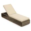 Chaise longue de jardin COSTWAY en polyrotin, chaise longue Voir les images du produit 1