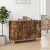 Dressoir Gerookt eiken 89 x 34,5 x 60 cm Bewerkt hout Productafbeelding-voorbeeld 3