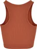 Urban Classics Top Damen Ladies Cropped Rib Top braun XL Produktbild-Vorschau 2