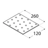 Płyta perforowana 260 x 120 x 2,00 mm Łącznik płaski Podgląd zdjęcia produktu 5